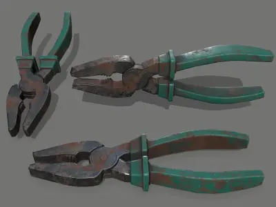 nippers pliers Low-poly 3D model shop