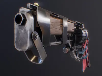 Sheriff Pistol Low-poly 3D model