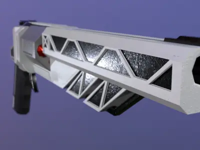 SCi-fi revolver  Low-poly 3D model buy