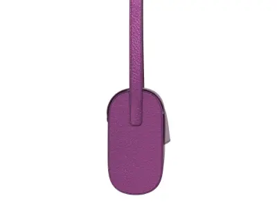 Purple Leather Shoulder Bag 3D model