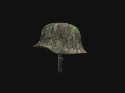 German Style Camouflage Helmet Low-poly 3D model