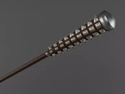 Low Poly Kanabo  Japanese Mace 3D Model Game Ready Low-poly 3D model