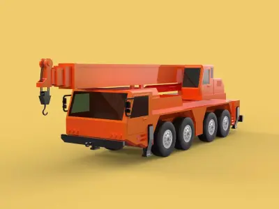 MINIATURE SCALE 1-130 ALL-TERRAIN TELESCOPIC MOBILE CRANE TRUCK 3D model