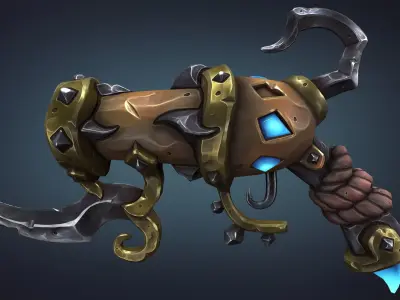 Pirate pistol Low-poly 3D model buy