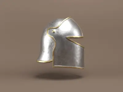 Medieval Knight Helmet 3D Model 3D model