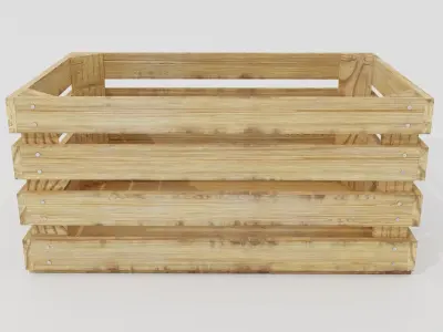 Wooden crate 03 3D model