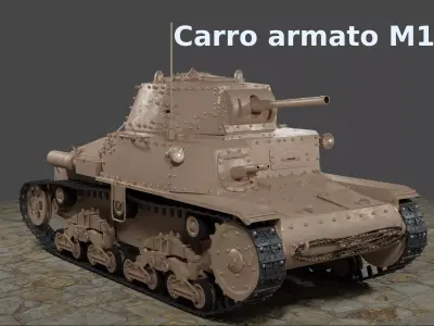 Carro armato M13 40 Free 3D model