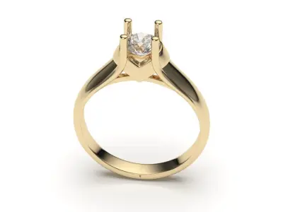 solitaire with ring sizes  8 part S110 3D print model