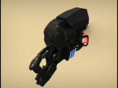 Sci-fi Gun 3D model 7