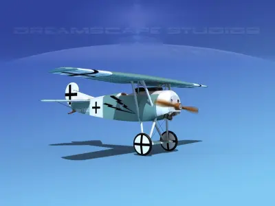 Fokker DVIII V09 3D model