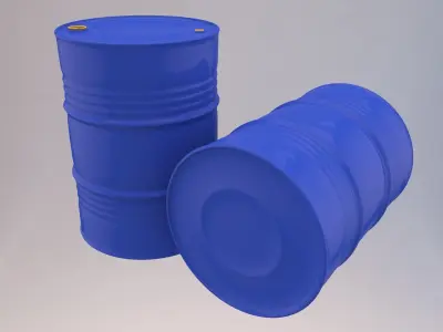 Metal Barrel 2in1 Low-poly 3D model