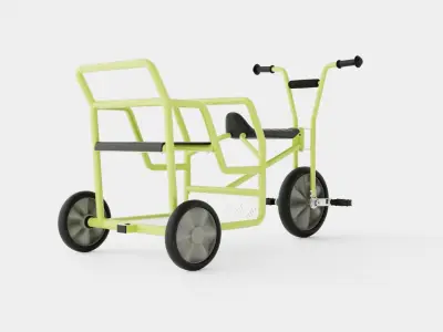 tricycle Low-poly 3D model by LibraryOf3D