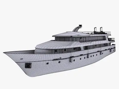 Yacht luxury 3D model from CGTrader