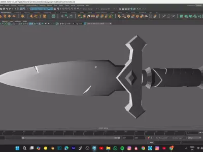 knife model Low-poly 3D model buy