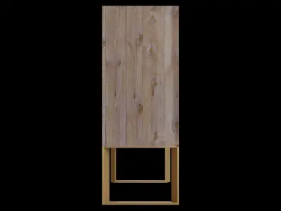 Wooler Reclaimed Wood Cabinet Low-poly 3D model