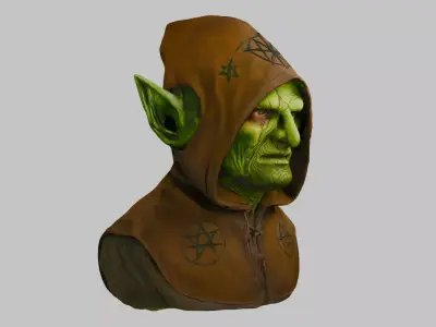Goblin Enchanter Low-poly 3D model
