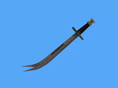 Sword Zulfikar Free low-poly 3D model