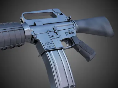 M16 Assault Rifle Hi-Res 3D model