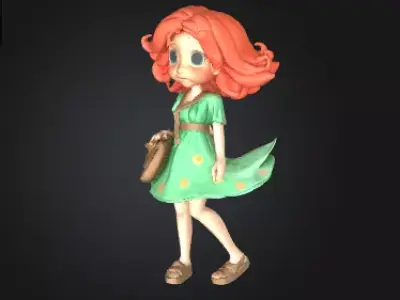 Doll 3D Model Realistic Decorative Figure Free 3D print model