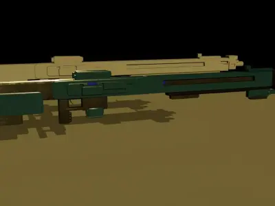 Warframe Snipetron Sniper Low-poly 3D model