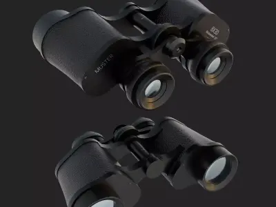 Binocular Super extrem 8x30 Low-poly 3D model