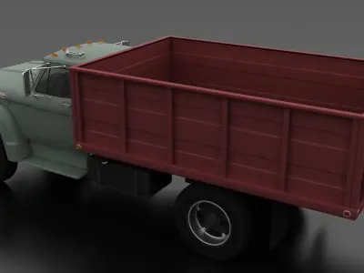 F-Series F-800 Grain Truck 1964 Low-poly 3D model