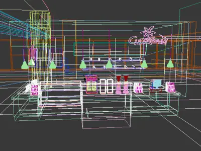 Coffee Kiosk 3D model buy