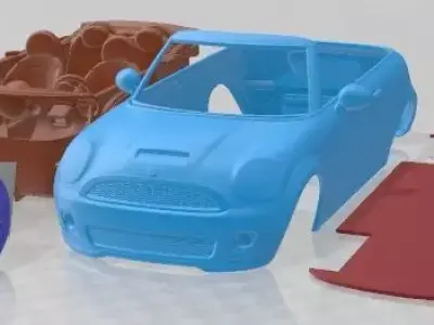 Mini John Cooper Works Convertible 2012 Printable Car 3D print model
