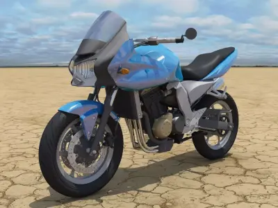 Kawasaki Z650 Motorcycle 3D model