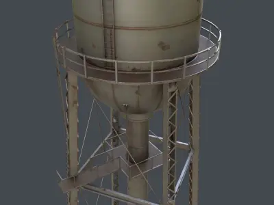 Classic Water Tower 3D model