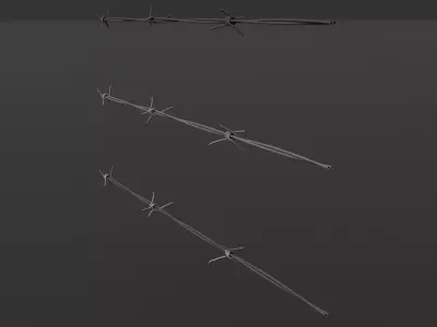 Barbed Wire Low-poly 3D model
