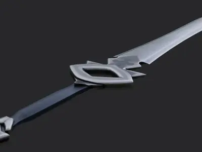 Blue Fantasy Sword Free low-poly 3D model