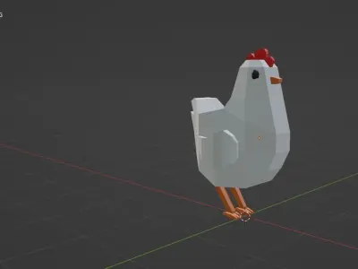 Chicken Lowpoly Free 3D model