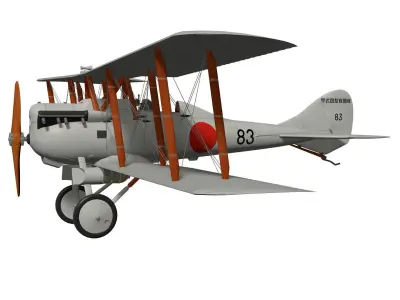 Nakajima Ko-4 Fighter 3D model