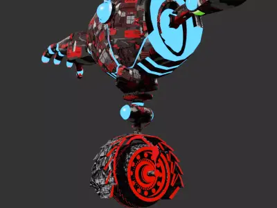 3D police robot 3D model