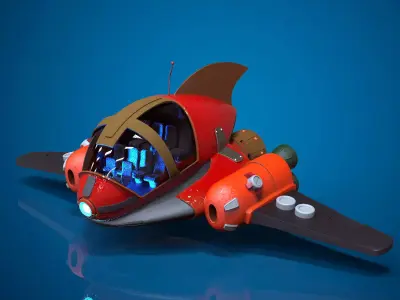 Toon Spacecraft 3D model