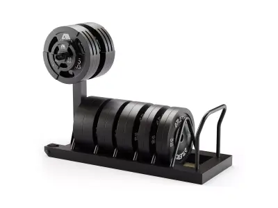Tusker mobile weight plate rack 3D model