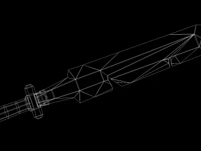 Sword Low-poly 3D model 48
