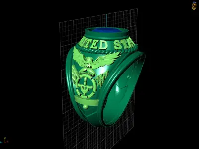 RING ARMY USA 3D print model from CGTrader