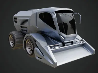 Civilian Use Snow Groomer 3D model