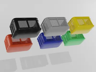Plastic Crates Low-poly 3D model