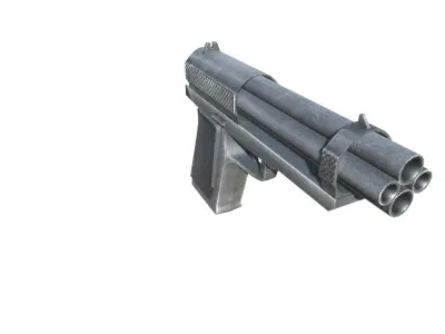 05-Metal Storm VLE-gun model 3d game ready model Low-poly 3D Low-poly 3D model