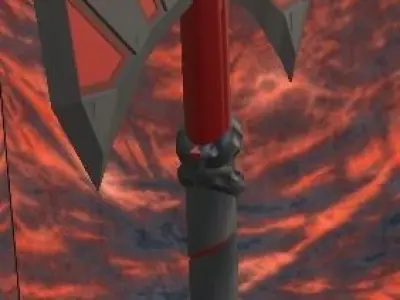 Stylized Hell Axe low-poly game ready Low-poly 3D model