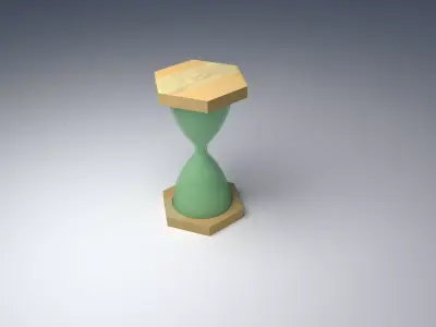 modern hourglass 3D model Low-poly 3D model