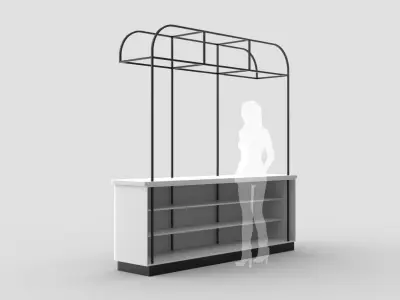 Food Display Stand 2 3D model