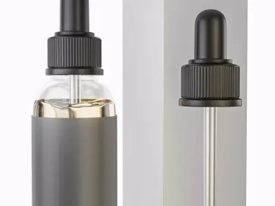 Dropper Bottle Low-poly 3D model