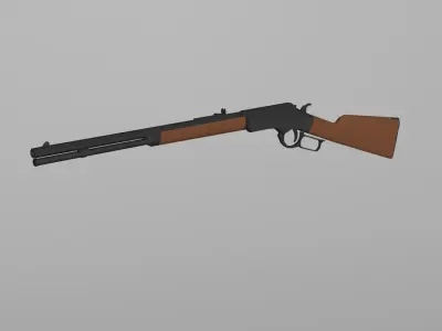 Low-Poly Winchester Rifle Low-poly 3D model