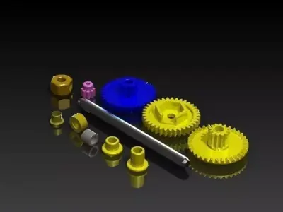 Tamiya Gear set Free 3D model