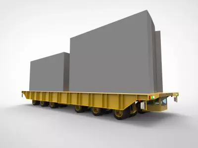 hull trailer shipyard 3D model