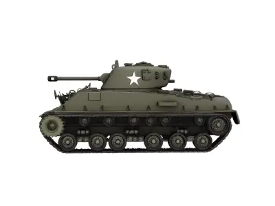 Sherman Tank High Detail Military Vehicle Free 3D model